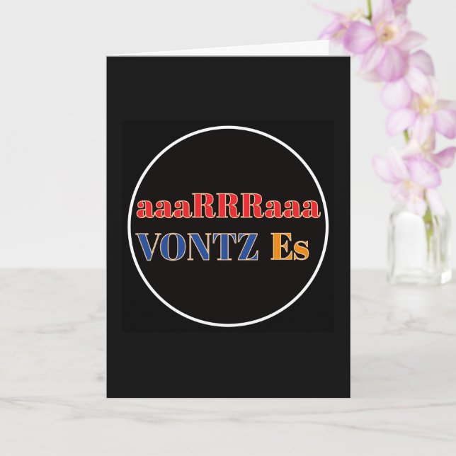 Vontz Es Greeting Card (Orchid)