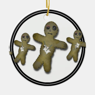 Voo Doo Doll Row Ceramic Ornament