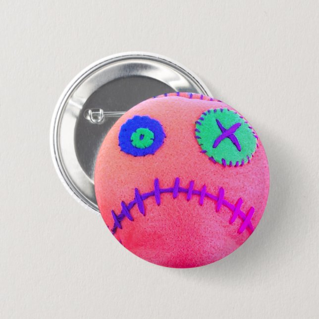 Voodoo Acid Pink Button (Front & Back)
