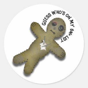 Voodoo Anti Valentine's Day  Classic Round Sticker