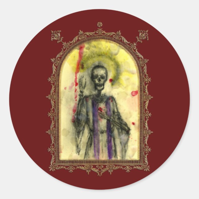 VooDoo Blues Bishop Classic Round Sticker (Front)