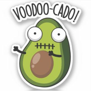 Voodoo-cado Funny Avocado Pun  Sticker