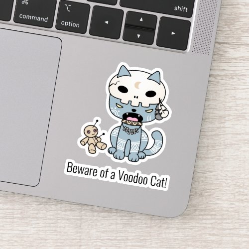 Voodoo Cat Custom Text Sticker