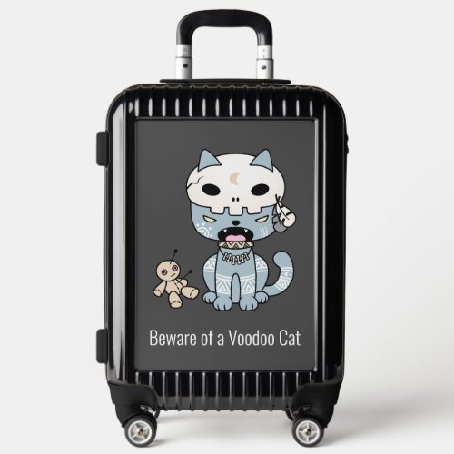 Voodoo Cat on Dark Grey Luggage