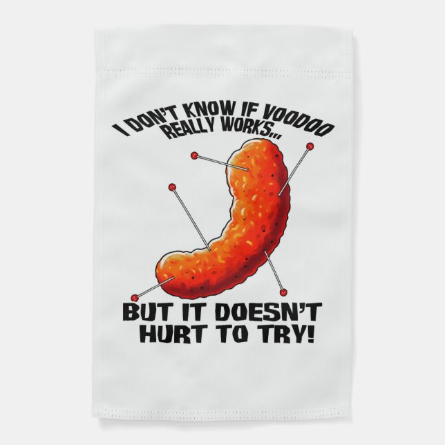 Voodoo Cheese Puff - Anti Trump Joke Garden Flag (Front)