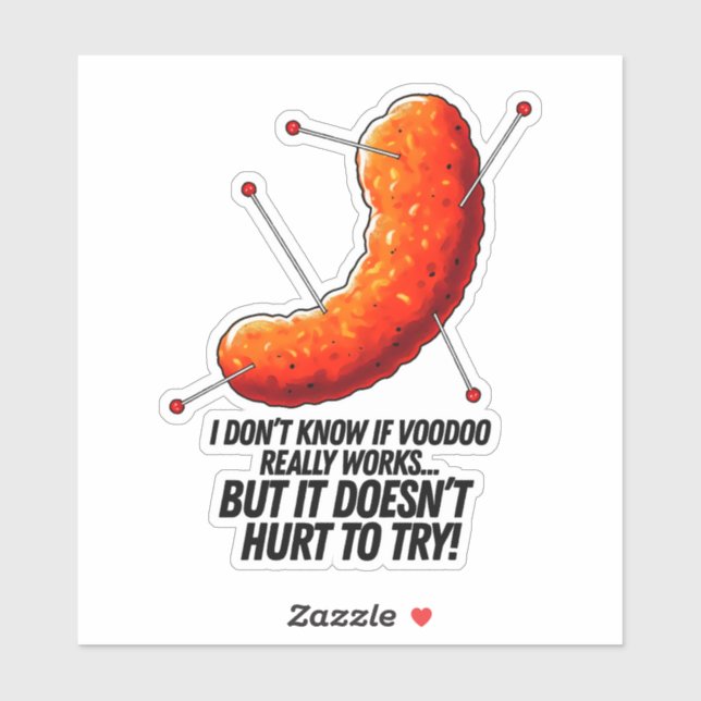 Voodoo Cheese Puff - Anti Trump Joke Sticker (Sheet)