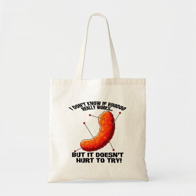 Voodoo Cheese Puff - Anti Trump Joke Tote Bag (Front)