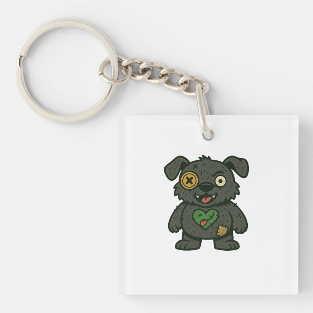 Voodoo Dog Tee — Grrr and Guarded Keychain (Front)