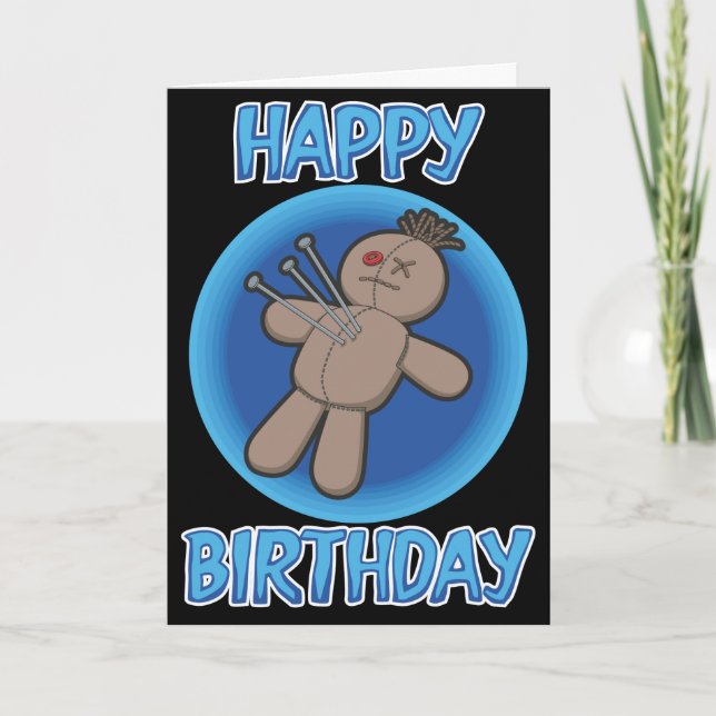 Voodoo Doll Birthday Card (Front)