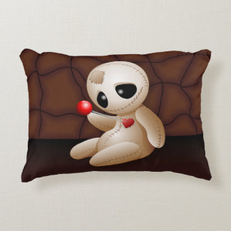 Voodoo Doll Cartoon in Love Accent Pillow