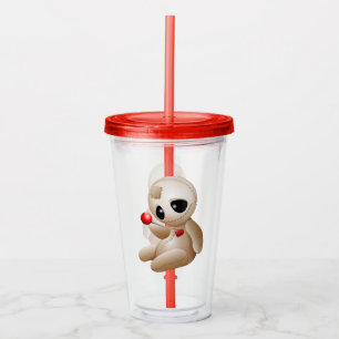Voodoo Doll Cartoon in Love Acrylic Tumbler