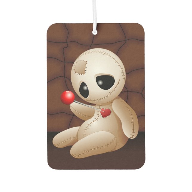 Voodoo Doll Cartoon in Love Air Freshener (Front)