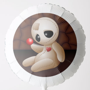 Voodoo Doll Cartoon in Love Balloon