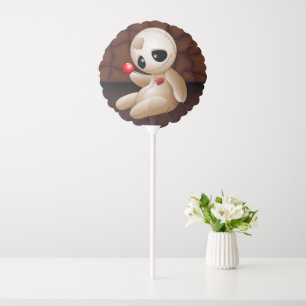 Voodoo Doll Cartoon in Love Balloon