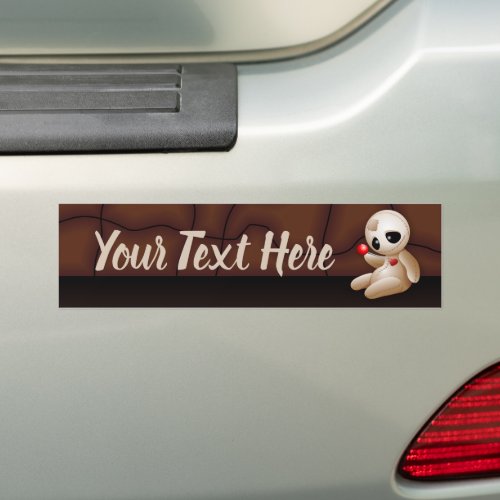 Voodoo Doll Cartoon in Love Bumper Sticker