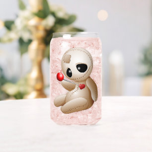 Voodoo Doll Cartoon in Love Can Glass