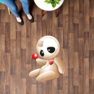Voodoo Doll Cartoon in Love Floor Decals
