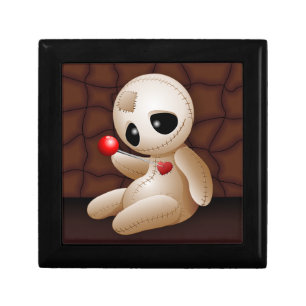 Voodoo Doll Cartoon in Love Gift Box