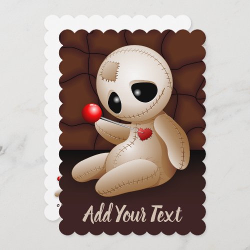 Voodoo Doll Cartoon in Love Invitation