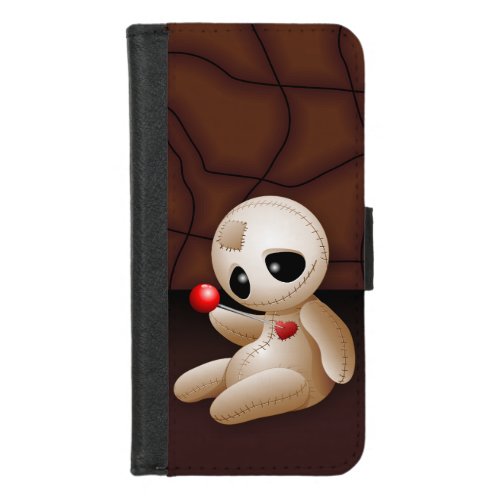 Voodoo Doll Cartoon in Love iPhone 87 Wallet Case