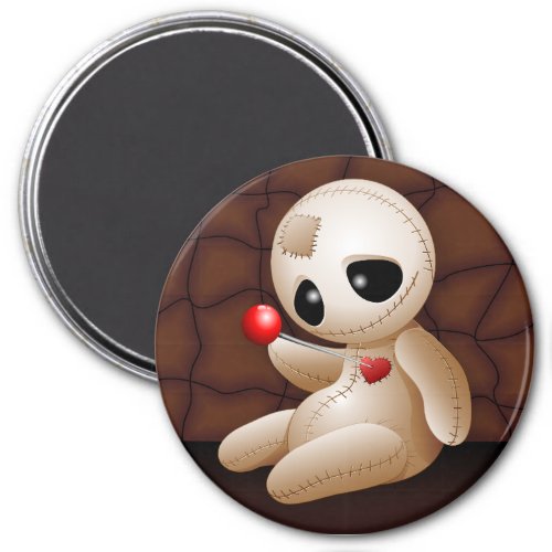 Voodoo Doll Cartoon in Love Magnet