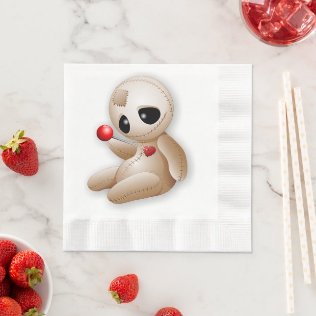 Voodoo Doll Cartoon in Love Napkins (Insitu)