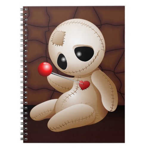 Voodoo Doll Cartoon in Love Notebook