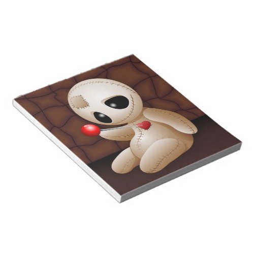 Voodoo Doll Cartoon in Love Notepad