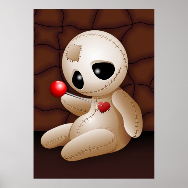 Voodoo Doll Cartoon in Love Poster (Front)