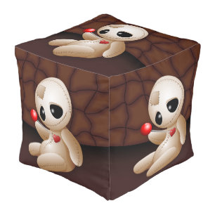 Voodoo Doll Cartoon in Love Pouf
