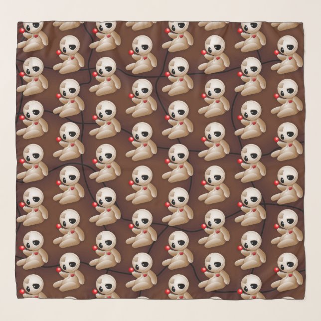 Voodoo Doll Cartoon in Love Scarf (Front)