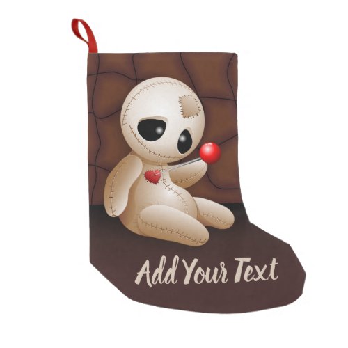 Voodoo Doll Cartoon in Love Small Christmas Stocking