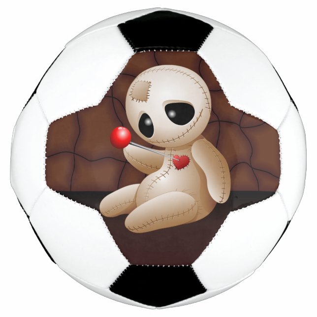 Voodoo Doll Cartoon in Love Soccer Ball (Front)