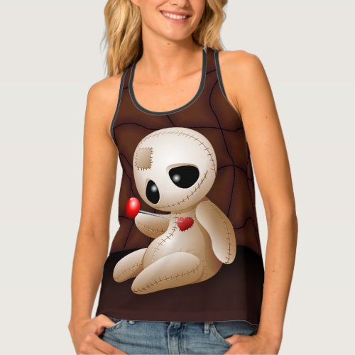 Voodoo Doll Cartoon in Love Tank Top