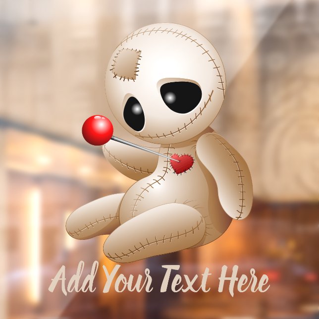 Voodoo Doll Cartoon in Love Window Cling (Sheet 2)