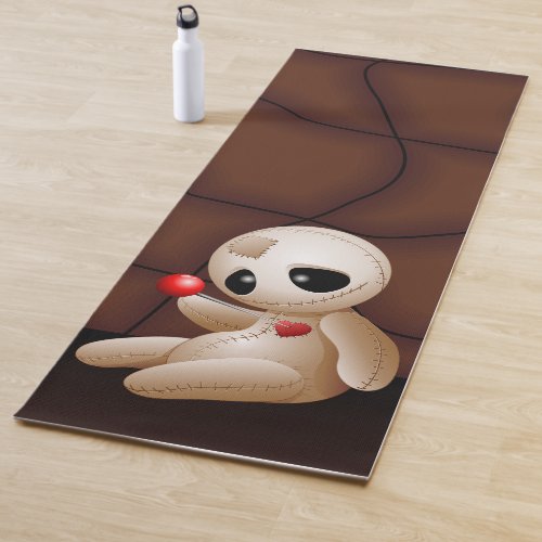 Voodoo Doll Cartoon in Love Yoga Mat