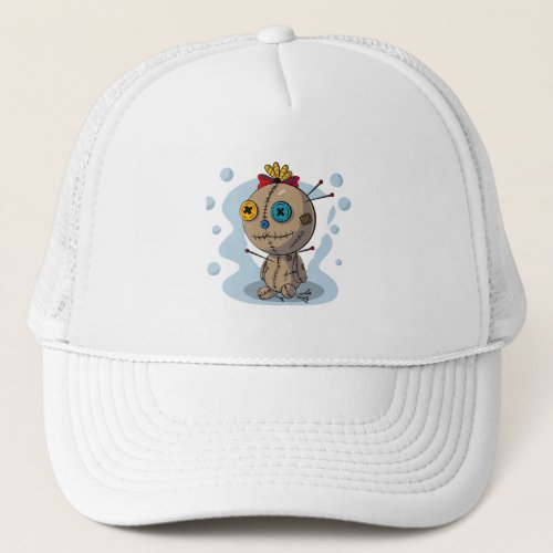 Voodoo Doll Cartoon Trucker Hat