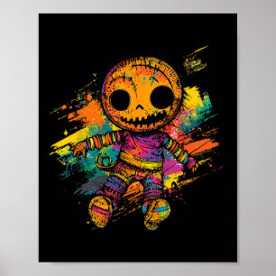 Voodoo Doll Creepy Cute Halloween Poster