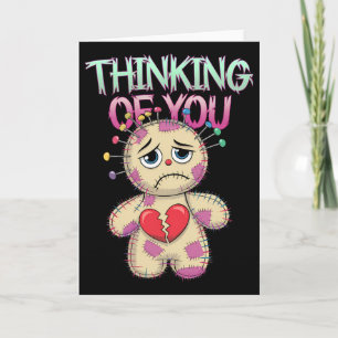 Voodoo-doll Cute Dark Humor Love Sarcasm Hex _2 Card