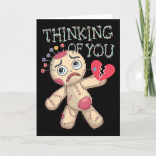 Voodoo-doll Cute Dark Humor Love Sarcasm Hex _8 Card