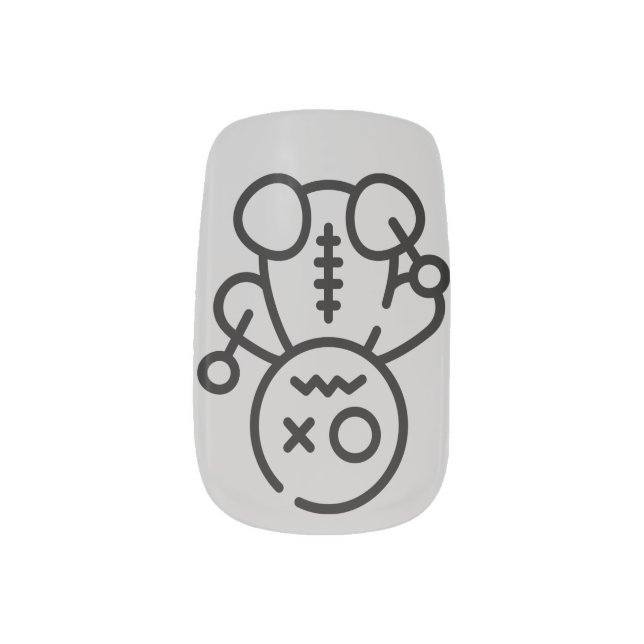 "Voodoo Doll" for long nails  Minx Nail Art (Left Thumb)