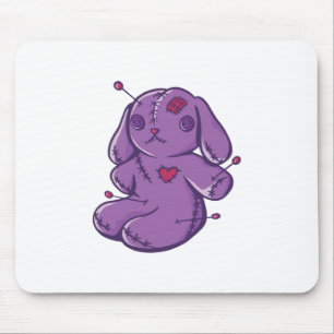 Voodoo Doll - Halloween Bunny Mouse Pad
