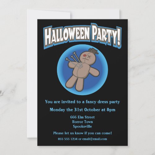 Voodoo Doll Halloween Invitation