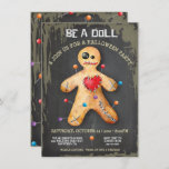 Voodoo Doll Halloween Party Invitation<br><div class="desc">Super fun Voodoo Doll Halloween or Day of the Dead party invitations. Features a voodoo doll stuck with pins on a grungy dark background. Great for a sleepover, halloween party, birthday party or day of the dead! To make more changes go to Personalize this template. On the bottom you’ll see...</div>