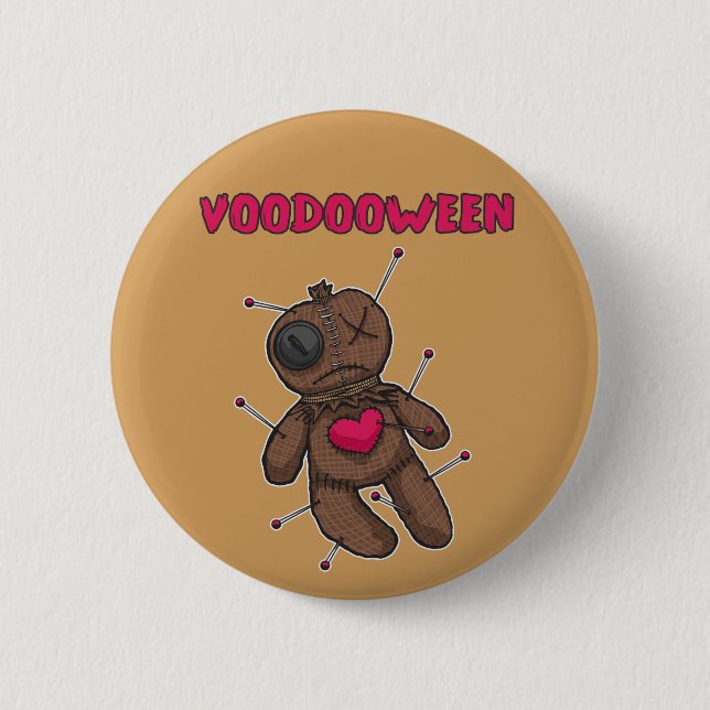 Voodoo Doll - Halloween Toy Button (Front)