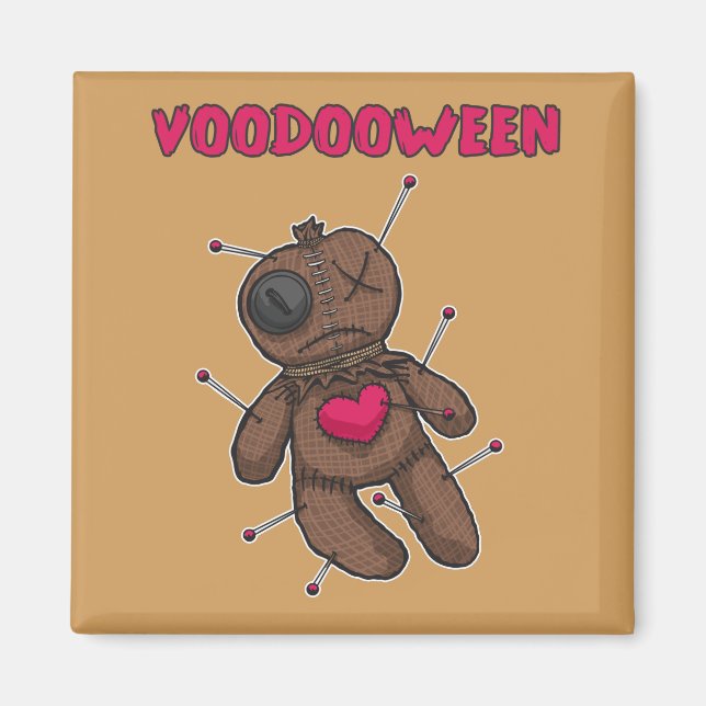 Voodoo Doll - Halloween Toy Magnet (Front)