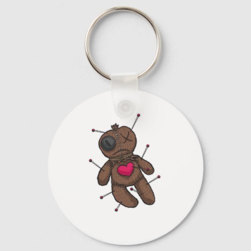 Voodoo doll illustration keychain