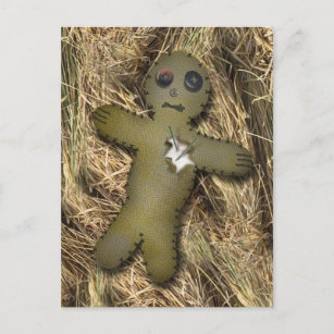 Voodoo Doll /straw PostCard