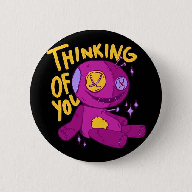 Voodoo Doll - THINKING OF YOU Button (Front)