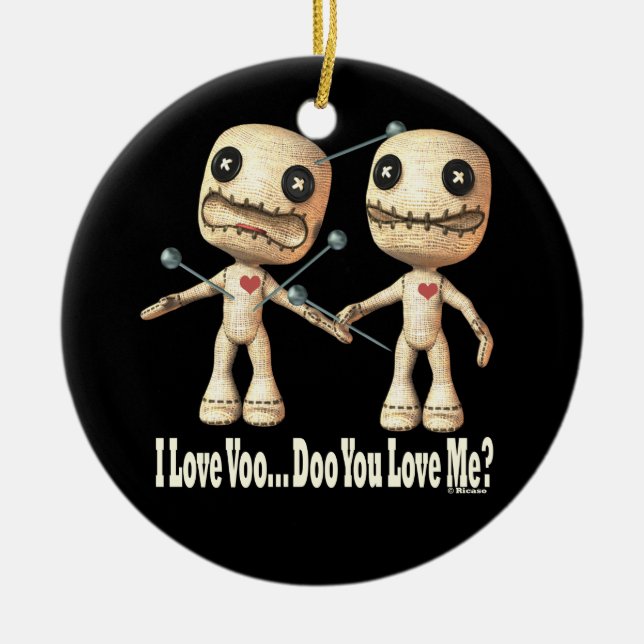 VooDoo Dolls Ceramic Ornament (Front)